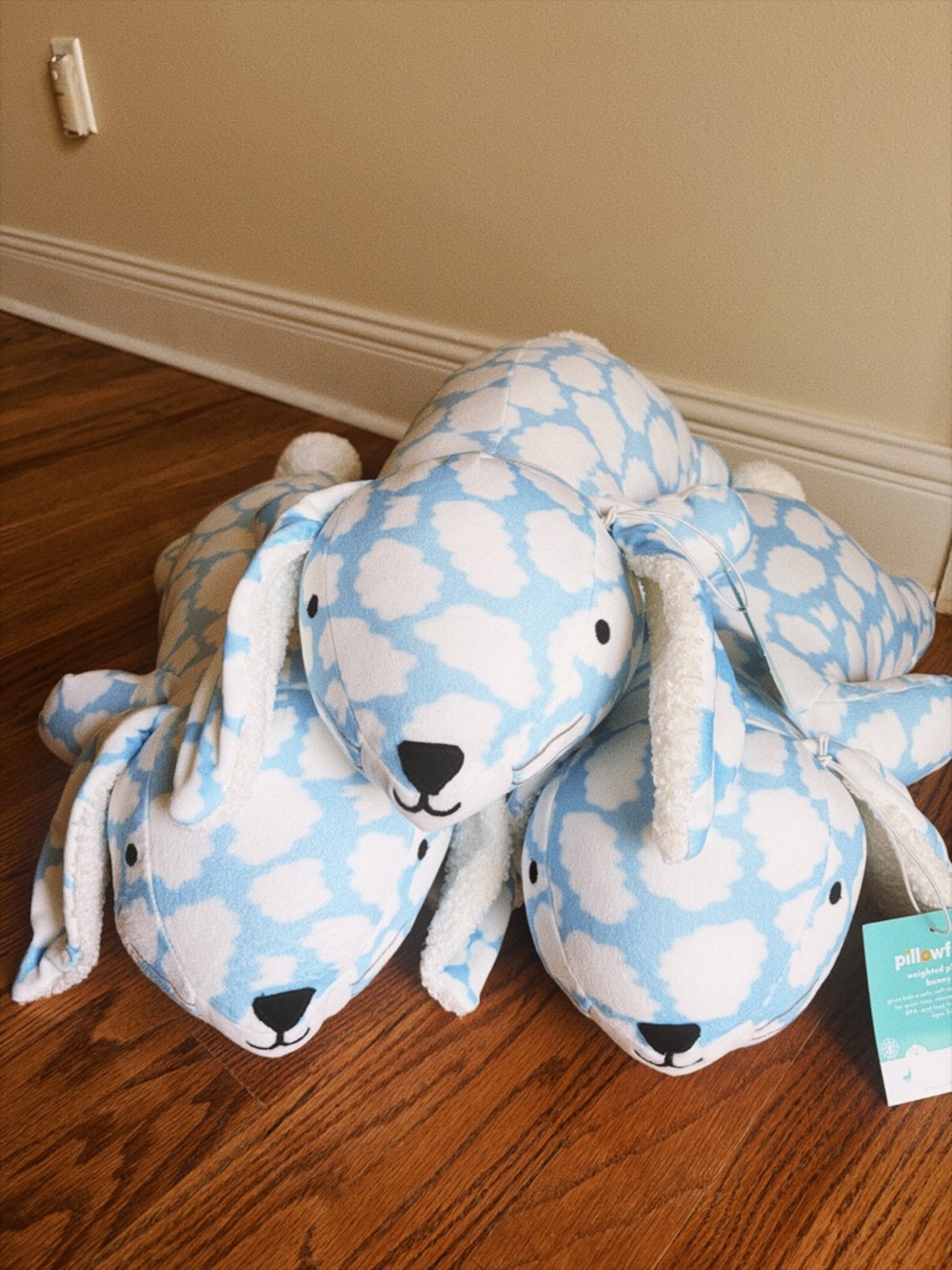 Limited Edition Cloud Print Weighted Bunny Plush
